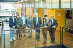 From left to right: John Weir, Luisa Pallares, Daniel Lede Abal, Ralf Sommer, Winfried Kretschmann, Susana Coelho, Peter Dayan